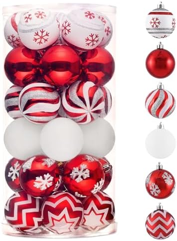 Valery Madelyn 30ct Christmas Ornaments Tree Decorations Set 2 Inch