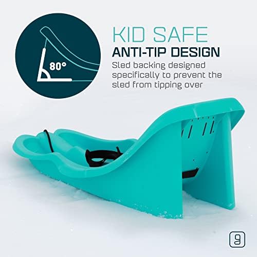 Gizmo Riders Baby Rider, Toddler Sled - 3-Point Harness, Anti-Slip Seat, Retractable Tow Strap, Durable Plastic, Ideal for 6 Months to 3 Years, Supports Up to 55 lbs, Winter Fun for Little Ones