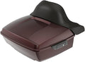 Advanblack Road Glide Tour Trunk Pack Merlot Sunglo King Tour Trunk Pack Luggage +Wrap-Around Backrest Pad for '97-'25 Harley Touring Road King Street Glide Electra Glide CVO models