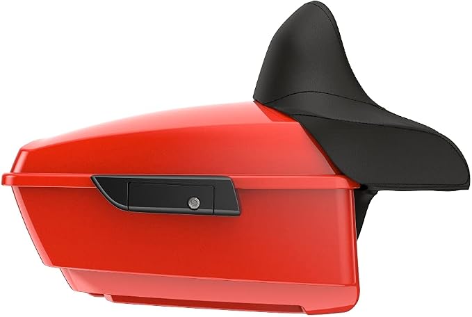 Advanblack Road Glide Tour Trunk Pack Laguna Orange King Tour Trunk Pack Luggage +Wrap-Around Backrest Pad for '97-'25 Harley Touring Road King Street Glide Electra Glide CVO models