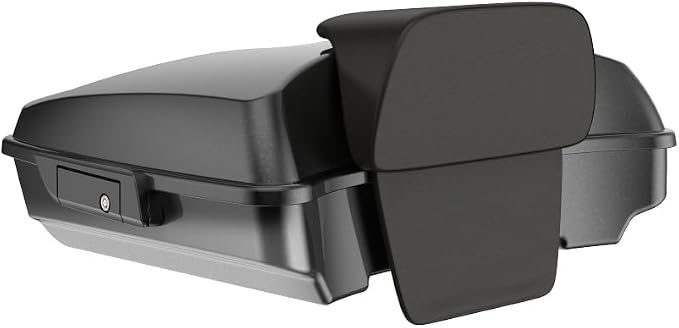 Advanblack 2025 RG Tour Trunk Pack Iron Horse Metallic Razor Tour Trunk Pack Backrest Pad for '97-'25 Harley Touring Road King Street Glide Electra Glide CVO models