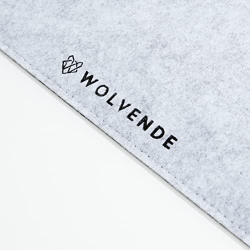 Premium Felt Desk Mat | Small 12" x 27.5" | Multifunctional Desk Pad for Home Office | Light Gray
