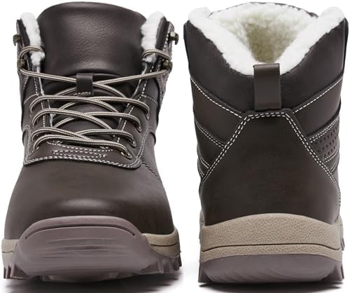 Mens Snow Boots Water Resistant Warm Fur Lined Winter Shoes