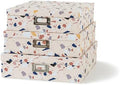 Soul & Lane - Cardboard Storage Boxes with Lids, Set of 3, Terrazzo