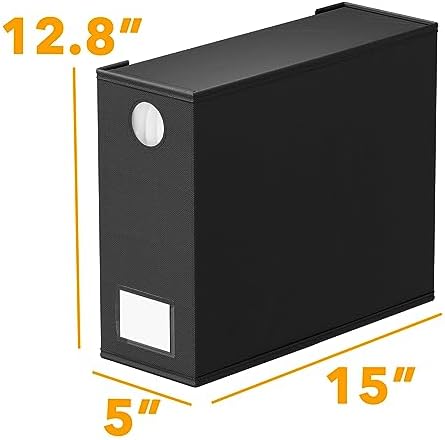 SpaceAid 6 Pack Bed Sheet Organizers and Storage, Foldable Sheet Organizer for Linen Closet, Sheets Set Folder Keeper with Window XL (Queen & King Size) Bedding Container, (Black, 6 Pack)