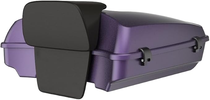 Advanblack 2025 RG Tour Trunk Pack Purple Abyss Denim Razor Tour Trunk Pack Backrest Pad for '97-'25 Harley Touring Road King Street Glide Electra Glide CVO models