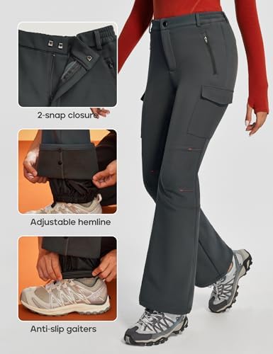 Snow Ski Pants Women Softshell Insulated Fleece Lined Pants Women
