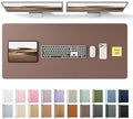 YSAGi Leather Desk Protector, Office Mat, Large Mouse Mat, Non-Slip PU Leather Blotter, Laptop Desk, Waterproof Writing Pad for Office and Home (Chocolate, 47" x 17")