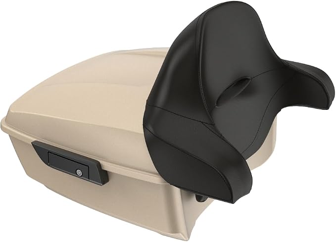 Advanblack Road Glide Tour Trunk Pack Sand Camo Denim King Tour Trunk Pack Luggage +Wrap-Around Backrest Pad for '97-'25 Harley Touring Road King Street Glide Electra Glide CVO Models