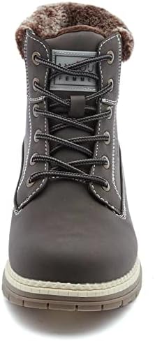 ANJOUFEMME Womens Hiking Snow Winter Boots - Waterproof Outdoor Ankle Boots for Women Comfortable Warm Fur Boots for Backpacking Cycling