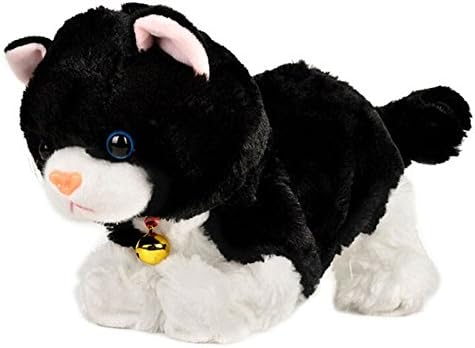 Smalody Interactive Plush Toys, Novelty Sound Control Mechanical Cat Electronic Pets Robot Cat Gift for Children (Black)