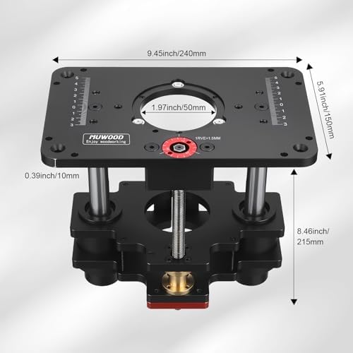 Router Lift, Precision Router Table Lift System, Durable Router Table Insert Plate, Router Lifts for Woodworking