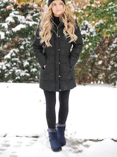 TEMOFON Women Snow Boots Waterproof: Fur Lined Warm Winter Ankle Booties