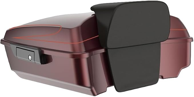 Advanblack Road Glide Tour Trunk Pack Copperhead Razor Tour Trunk Pack Backrest Pad for '97-'25 Harley Touring Road King Street Glide Electra Glide CVO Models