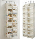 HOMELUX THEORY Over the Door Organizer, 6-Tier XL, 100D Fabric, Ivory