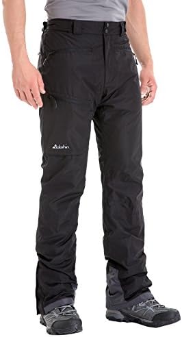 clothin Men's Waterproof Ski Pants Insulated Snow Pants with Boot Gaiters