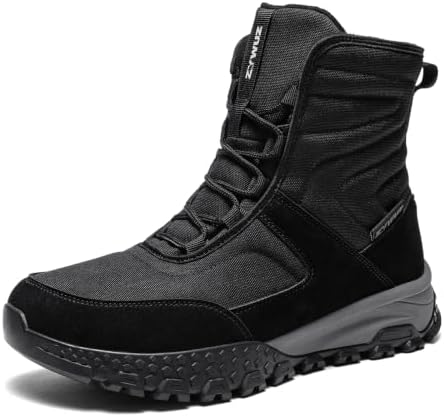 Winter Boots for Men, Fleece Lined Snow Hiking Boots, Wide Toe Box