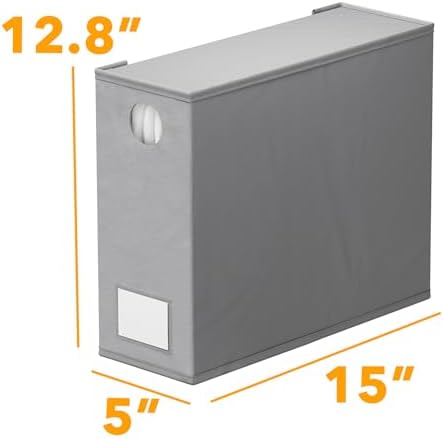 SpaceAid 10 Pack Bed Sheet Organizers and Storage, Foldable Sheet Organizer for Linen Closet, Sheets Set Folder Keeper with Window XL (Queen & King Size) Organizing Bedding Container, Gray