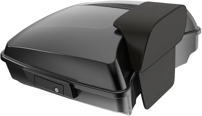 Advanblack 2025 RG Tour Trunk Pack Iron Horse Metallic Razor Tour Trunk Pack Backrest Pad for '97-'25 Harley Touring Road King Street Glide Electra Glide CVO models