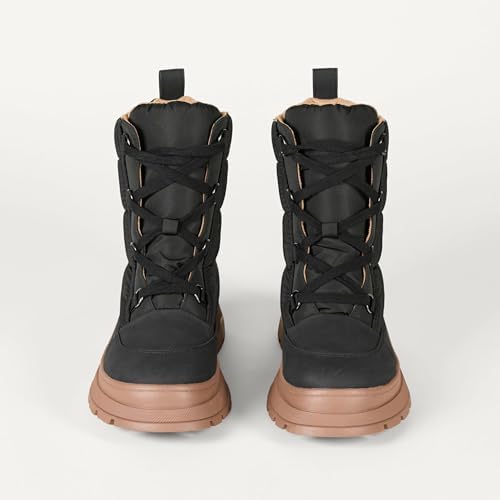 Amazon Essentials Women's Lace Up Puffer Snow Boots with Chunky Heel