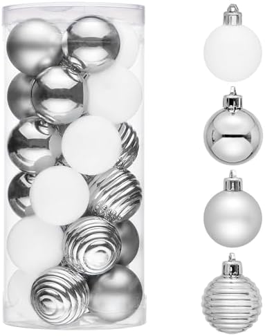 Valery Madelyn Small Christmas Tree Decorations Ball Ornaments 24ct 1.57"