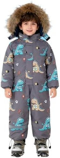 Toddler Boys Girls Cute Winter Snow Suit Waterproof One Piece Ski Jumpsuits