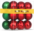 Red & Green 3.2" Large Christmas Balls - Christmas Tree Decoration Ornaments Shatterproof Hanging Balls for Birthday Halloween Holiday Wedding Decorations Set of 18pcs