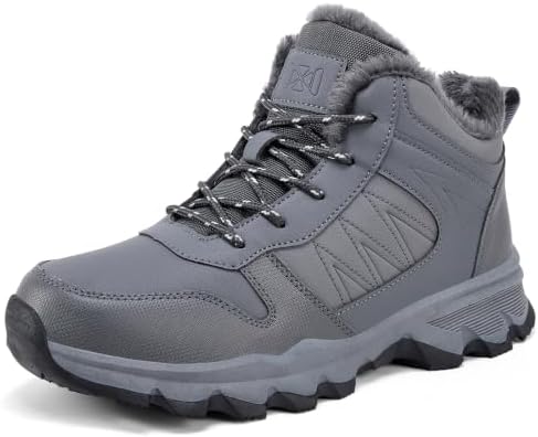 Mens Winter Boots Waterproof Snow Boots Ankle Backpacking Hiking Boots