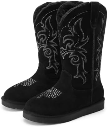 DREAM PAIRS Cowboy Boots for Women Western Winter Boots