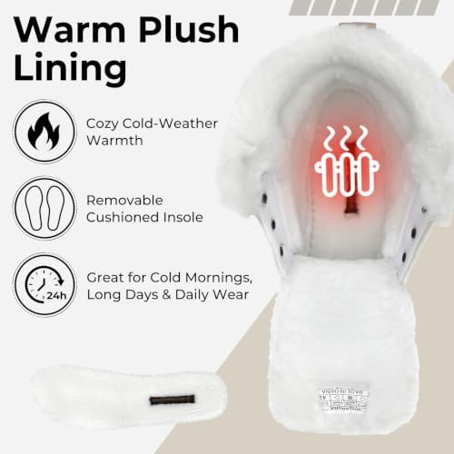 Mishansha Men's Waterproof Snow Boots, Insulated Winter Hiking Boots