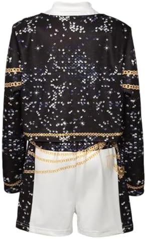 Demon Girls Cosplay Halloween Hunters Costume Top and Pants Set for 3–14 Yrs Events and Parties
