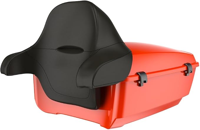 Advanblack 2026 Road Glide Tour Trunk Pack Blood Orange King Tour Trunk Pack+Wrap-Around Backrest Pad Fits For Harley Touring CVO Road King Street Glide Electra Glide Ultra Limited 1997-2026
