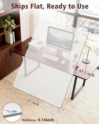 Soimeat Hard Frosted Office Chair Mat for High Pile Carpet & Hardwood Floor