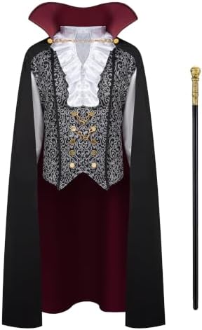 Spooktacular Creations Halloween Men Vampire Costume,Halloween Men's Vampire Cape, Dracula Costume Men