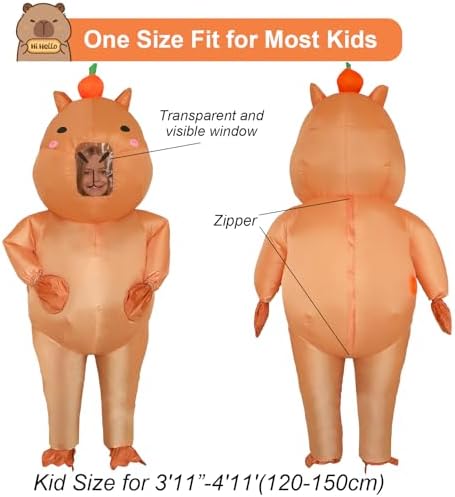 XYJKIDSES Inflatable Capybara Costume Kids Halloween Costume Kid Girls Boys Funny Animal Blow up Costumes Kid for Cosplay Party