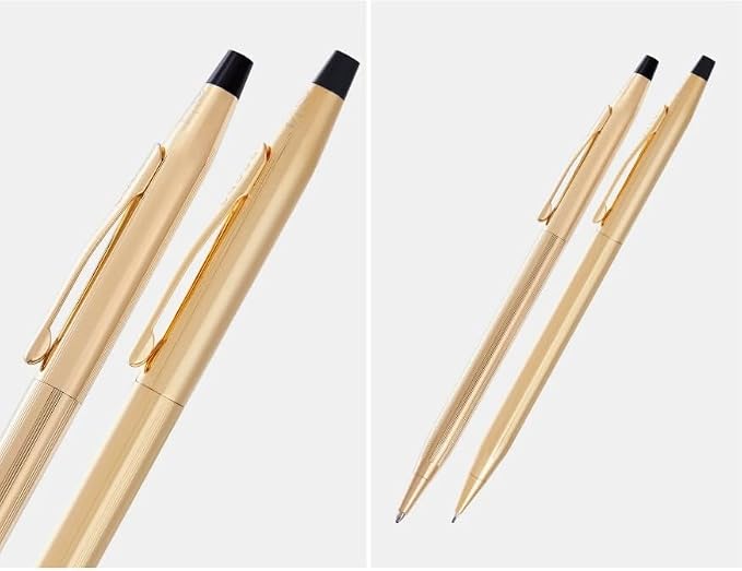 Cross Classic Century 23KT Gold Plated Ballpoint Pen & 0.7MM Mechanical Pencil Set.