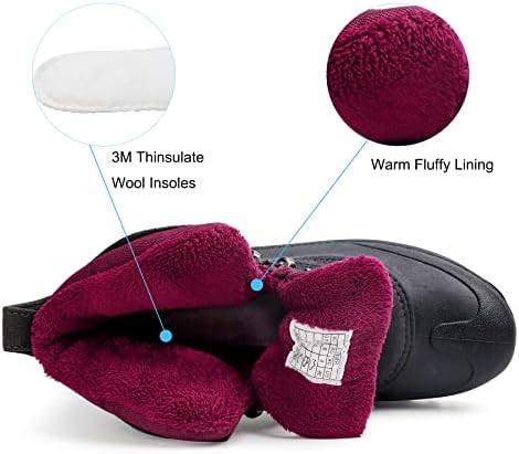riemot Waterproof Insulated Winter Snow Boots for Men and Women