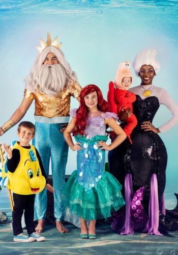 Disney The Little Mermaid Sebastian Costume for Infants, for Cosplay, Halloween, Beach Party, & Couples Dress Up