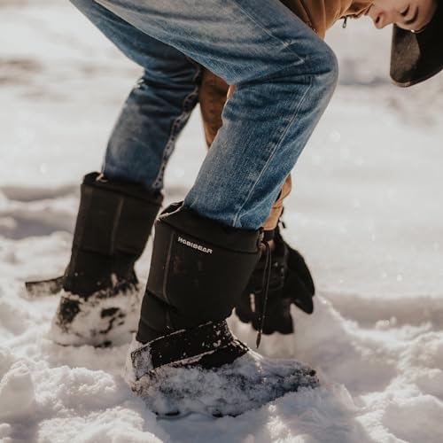 HOBIBEAR Men's Waterproof Snow Boots, Insulated Pull-On Winter Boots