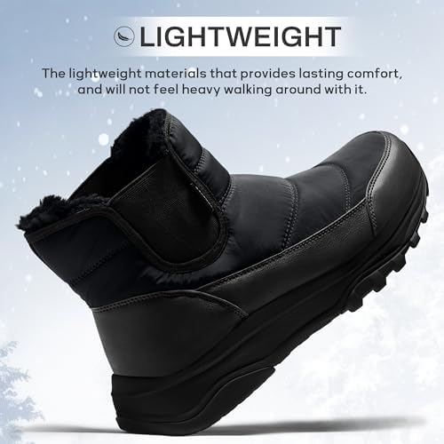 Coostar Snow Boots for Men Waterproof Winter Boots with Arch Support Lightweight Outdoor Casual Boot