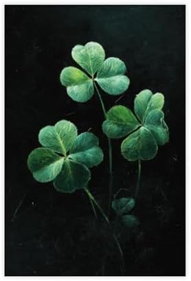 JDBeehpy St. Patrick's Day Clover Life Prosperous Green Festival Theme Painting (Unframed, Canvas Only) Canvas Wall Art Farm Scene Fashion Room Poster St. Patrick's 20x30inch(50x75cm)