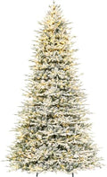 Hykolity 12 ft Prelit Christmas Tree with Realistic Flocked PE Foliage