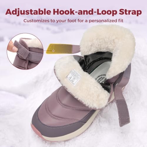 FitVille Snow Boots for Women Wide Width, Warm Fur Lined Winter Boots