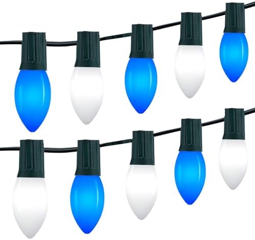 Vintage Christmas Lights Outdoor, 150Ft C9 String Lights with 75 LED Bulbs