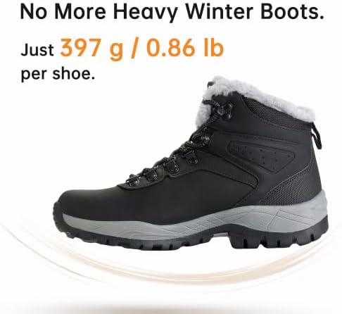 CC-Los Women's Ankle Hiking Winter Snow Boots Faux Fur Lined Warm
