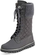 POLAR Womens Faux Fur Warm Thermal Waterproof Outdoor Walking Snow Winter Rubber Sole Calf Boots