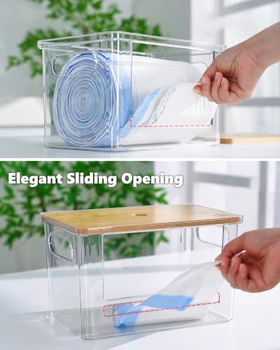 iCASA 5 in 1 Trash Bag Holder Dispenser Dishwasher & Laundry Pods Container