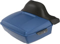 Advanblack Road Glide Tour Trunk Pack Legend Blue Denim King Tour Trunk Pack Luggage +Wrap-Around Backrest Pad for '97-'25 Harley Touring Road King Street Glide Electra Glide CVO models