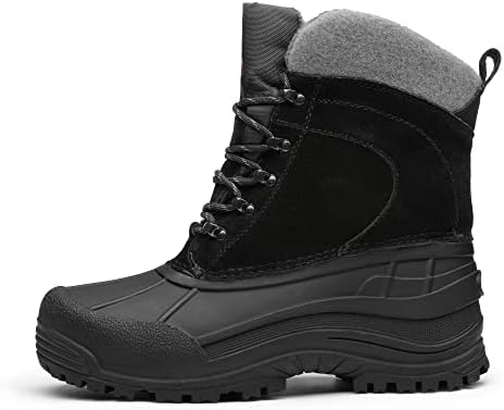 NORTIV 8 Men's Insulated Waterproof Winter Snow Boots TERREY