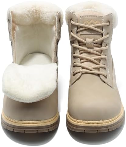 COTTIMO Womens Snow Hiking Winter Boots Casual Fur Lined Fashion Boots